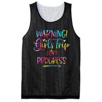 Warning Trip In Progress Trip Vacation Tie Dye Mesh Reversible Basketball Jersey Tank