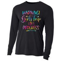 Warning Trip In Progress Trip Vacation Tie Dye Cooling Performance Long Sleeve Crew