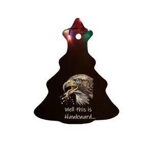 Well This Is Hawkward Viral Video Humor Ceramic Tree Ornament