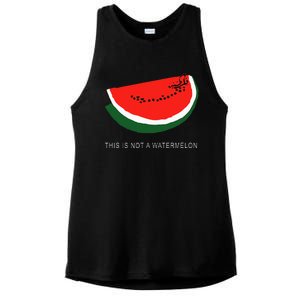 Watermelon 'This is Not a Watermelon' Palestine Collection  Ladies PosiCharge Tri-Blend Wicking Tank