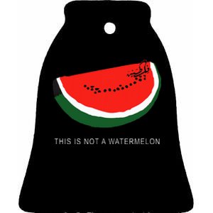 Watermelon 'This is Not a Watermelon' Palestine Collection  Ceramic Bell Ornament