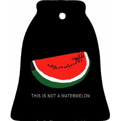 Watermelon 'This is Not a Watermelon' Palestine Collection  Ceramic Bell Ornament