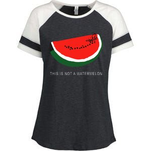 Watermelon 'This is Not a Watermelon' Palestine Collection  Enza Ladies Jersey Colorblock Tee