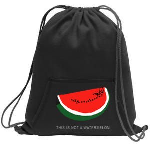 Watermelon 'This is Not a Watermelon' Palestine Collection Sweatshirt Cinch Pack Bag