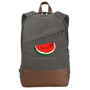 Watermelon 'This is Not a Watermelon' Palestine Collection Cotton Canvas Backpack