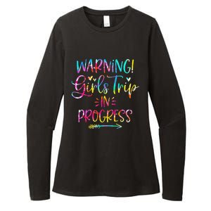 Warning Trip In Progress Trip Vacation Tie Dye Womens CVC Long Sleeve Shirt