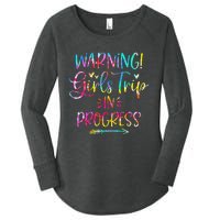 Warning Trip In Progress Trip Vacation Tie Dye Women's Perfect Tri Tunic Long Sleeve Shirt