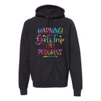 Warning Trip In Progress Trip Vacation Tie Dye Premium Hoodie