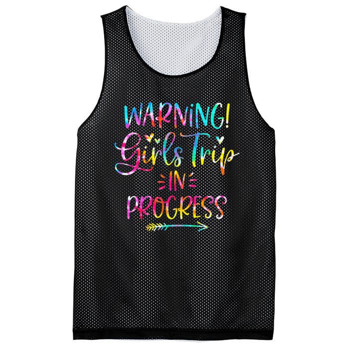 Warning Trip In Progress Trip Vacation Tie Dye Mesh Reversible Basketball Jersey Tank