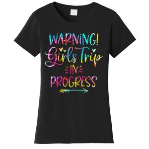 Warning Trip In Progress Trip Vacation Tie Dye Women's T-Shirt