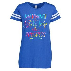 Warning Trip In Progress Trip Vacation Tie Dye Enza Ladies Jersey Football T-Shirt