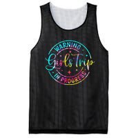 Warning Trip In Progress Trip Vacation Tie Dye Mesh Reversible Basketball Jersey Tank