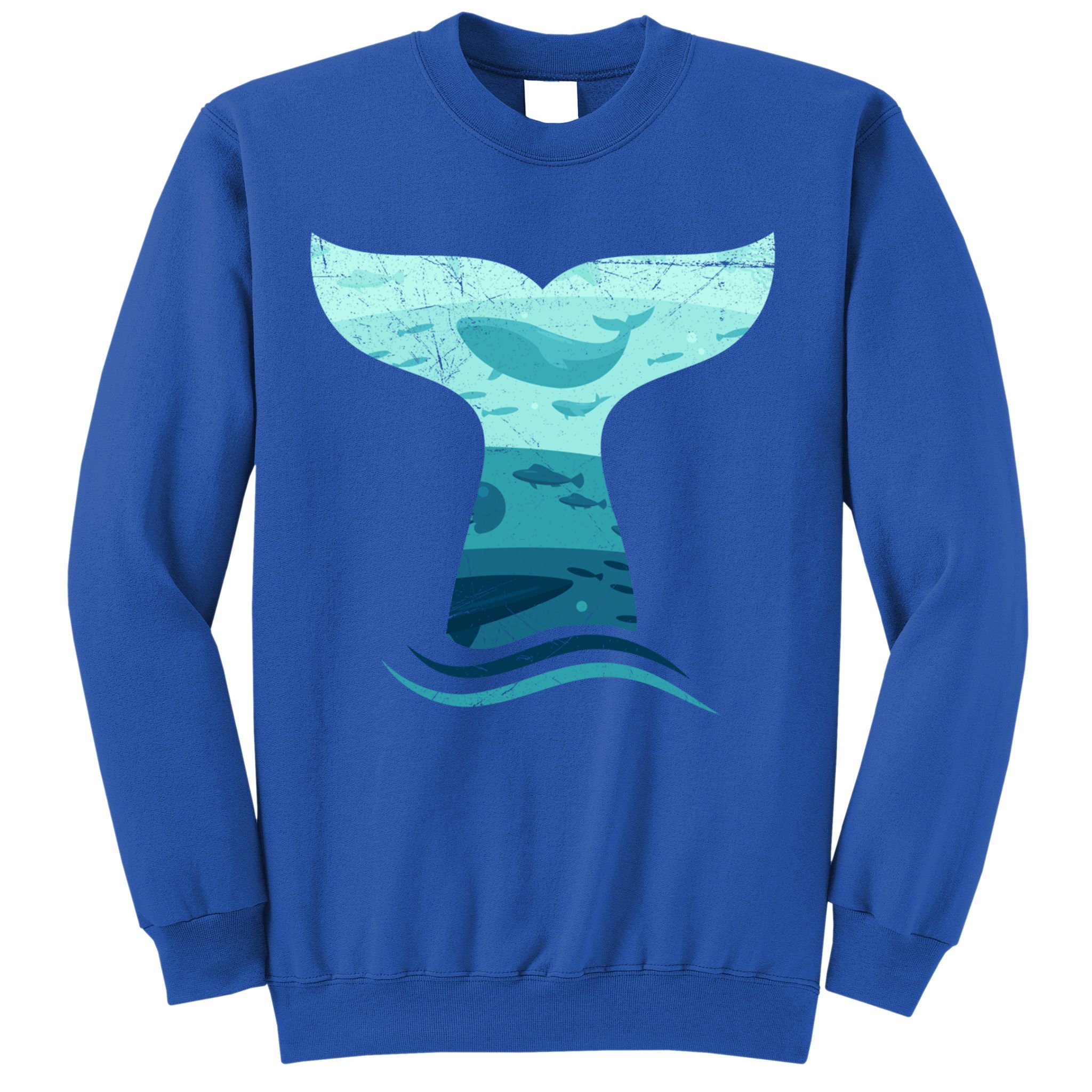 Whale Tail In Waves Orca Ocean Cute Gift Sweatshirt