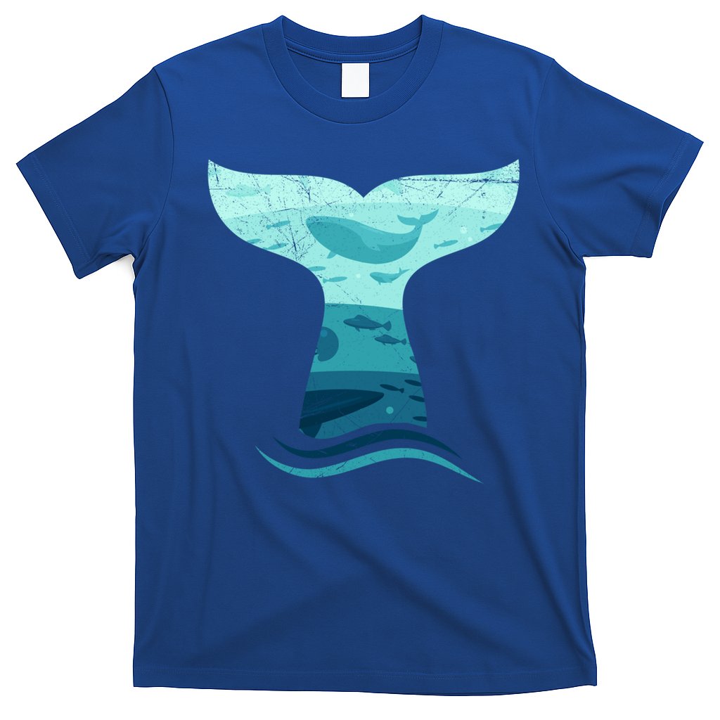 Whale Tail In Waves Orca Ocean Cute Gift T-Shirt