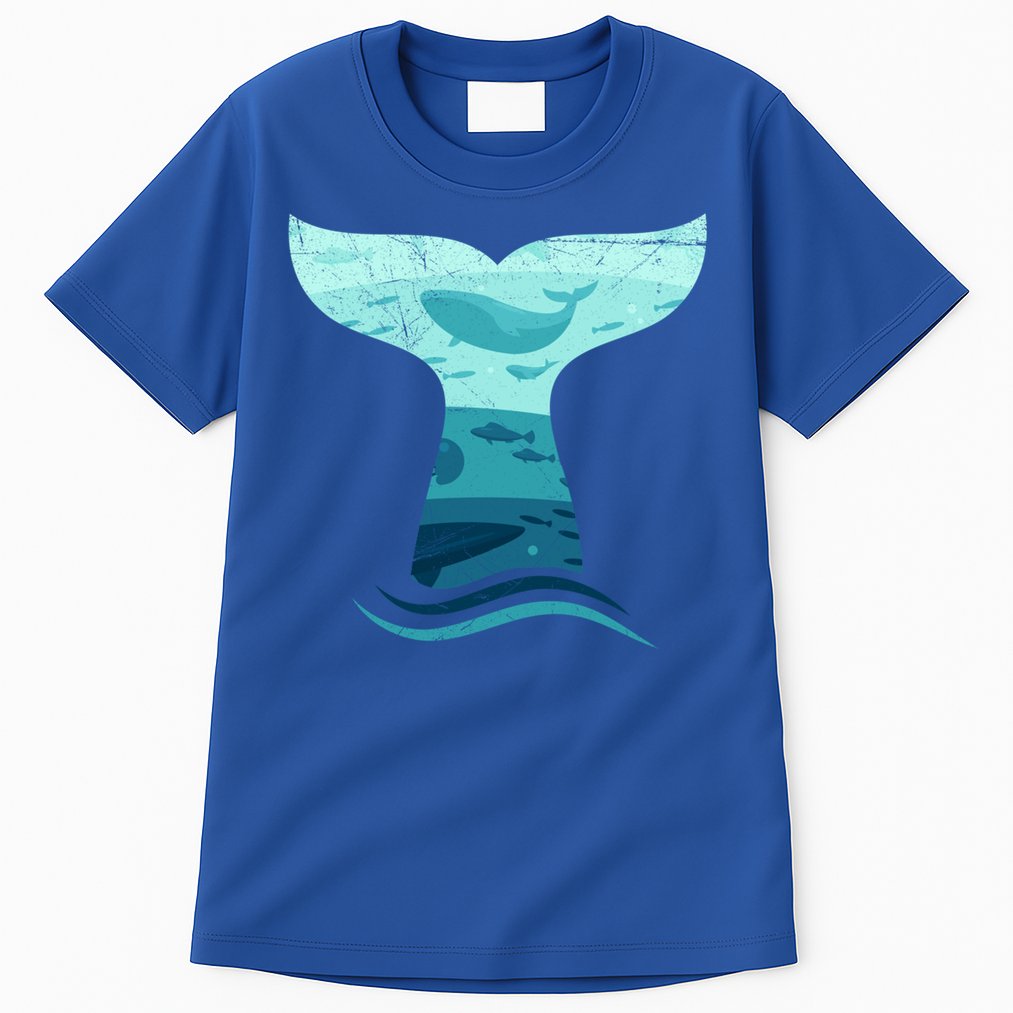 Whale Tail In Waves Orca Ocean Cute Gift Tall T-Shirt