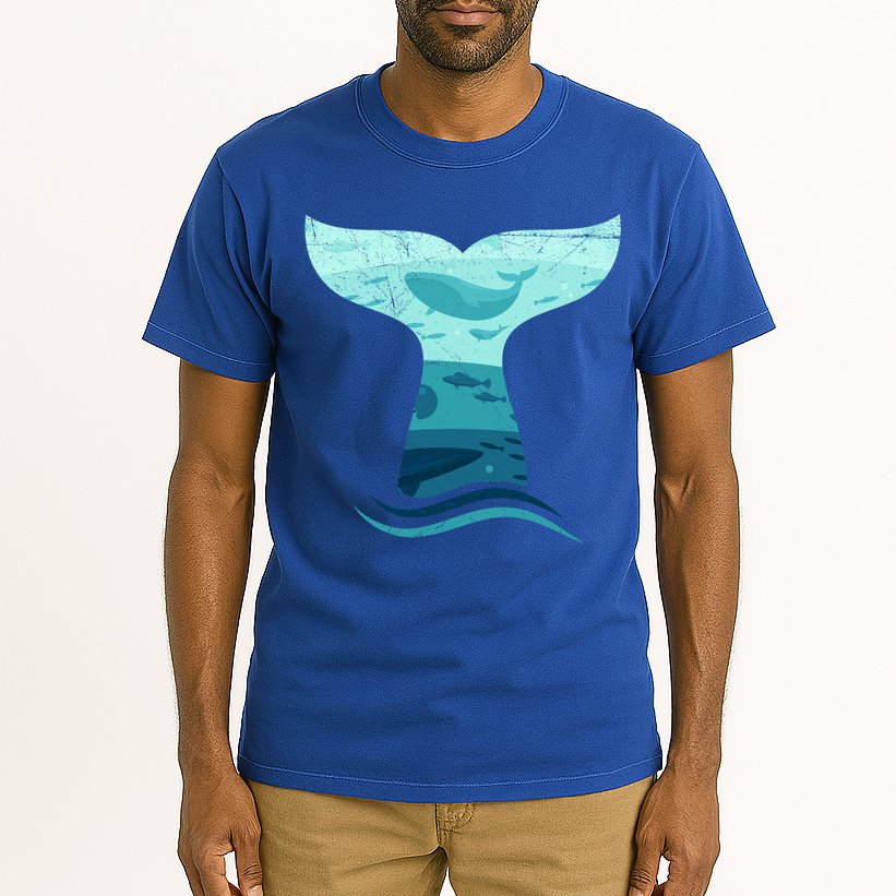 Whale Tail In Waves Orca Ocean Cute Gift Tall T-Shirt