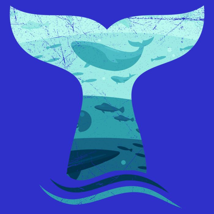 Whale Tail In Waves Orca Ocean Cute Gift 16 in Basic Backpack