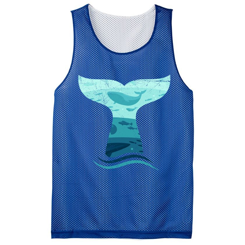 Whale Tail In Waves Orca Ocean Cute Gift Mesh Reversible Basketball Jersey Tank
