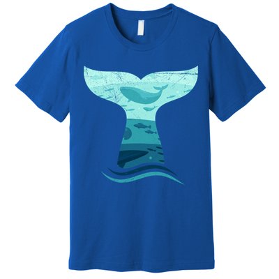 Whale Tail In Waves Orca Ocean Cute Gift Premium T-Shirt
