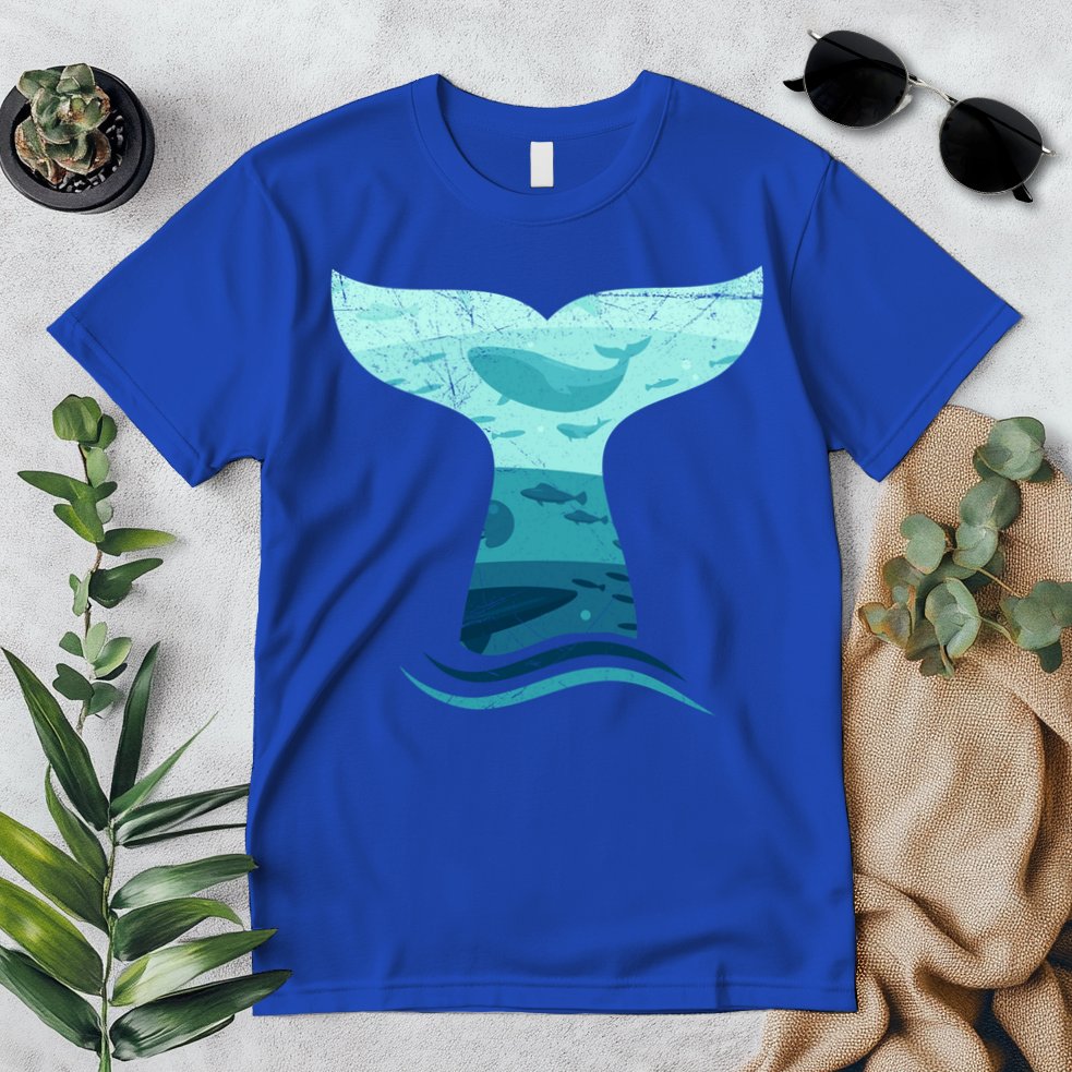 Whale Tail In Waves Orca Ocean Cute Gift Premium T-Shirt