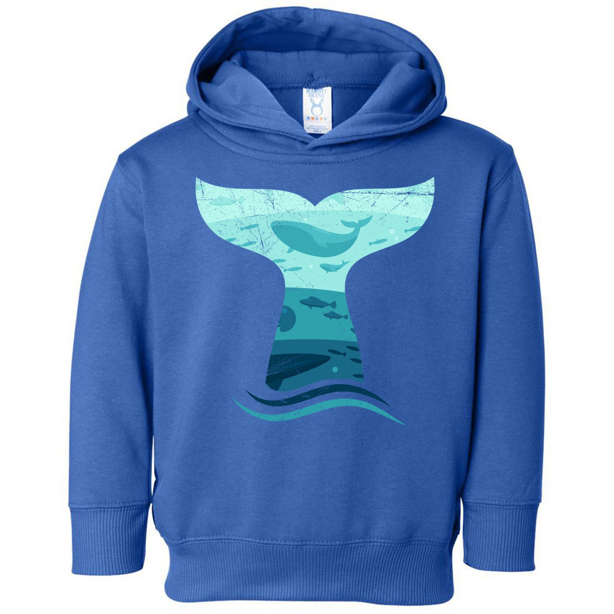 Whale Tail In Waves Orca Ocean Cute Gift Toddler Hoodie