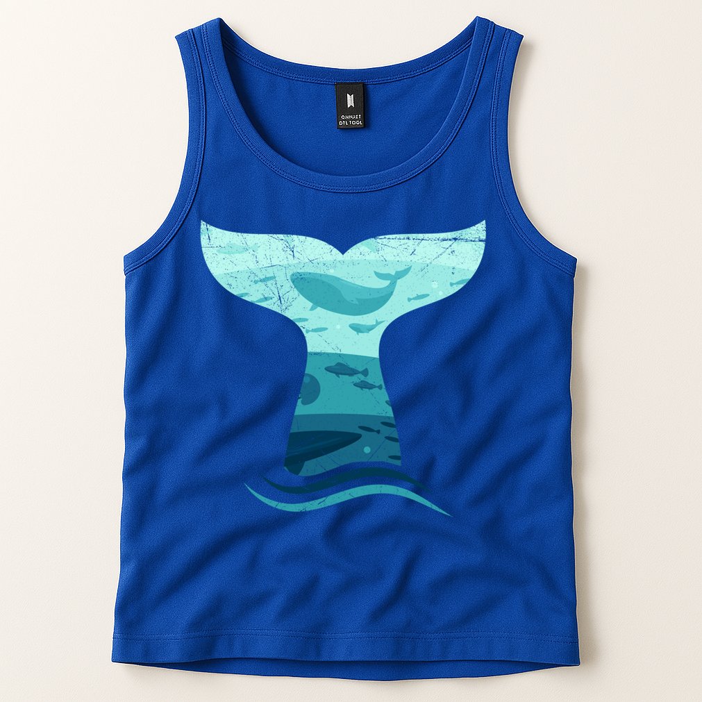 Whale Tail In Waves Orca Ocean Cute Gift Tank Top