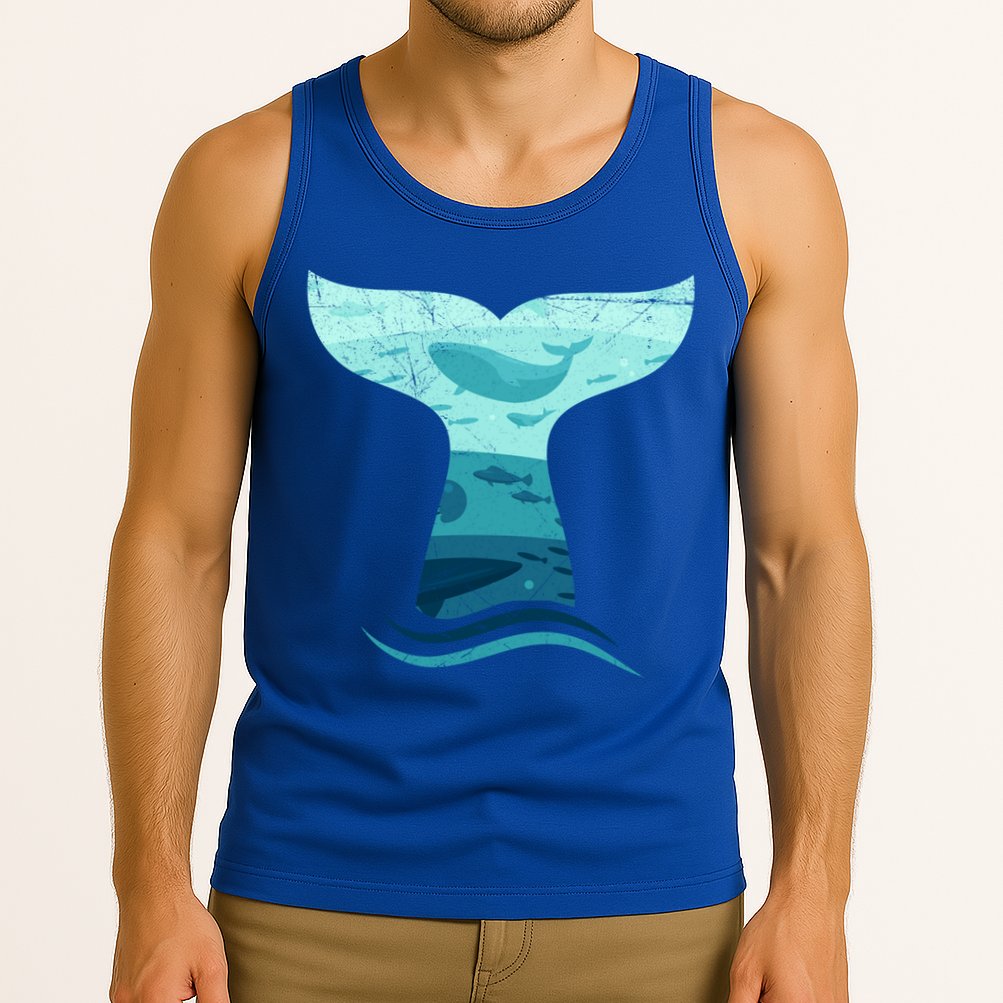 Whale Tail In Waves Orca Ocean Cute Gift Tank Top