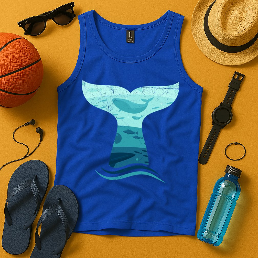 Whale Tail In Waves Orca Ocean Cute Gift Tank Top