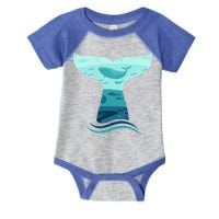 Whale Tail In Waves Orca Ocean Cute Gift Infant Baby Jersey Bodysuit