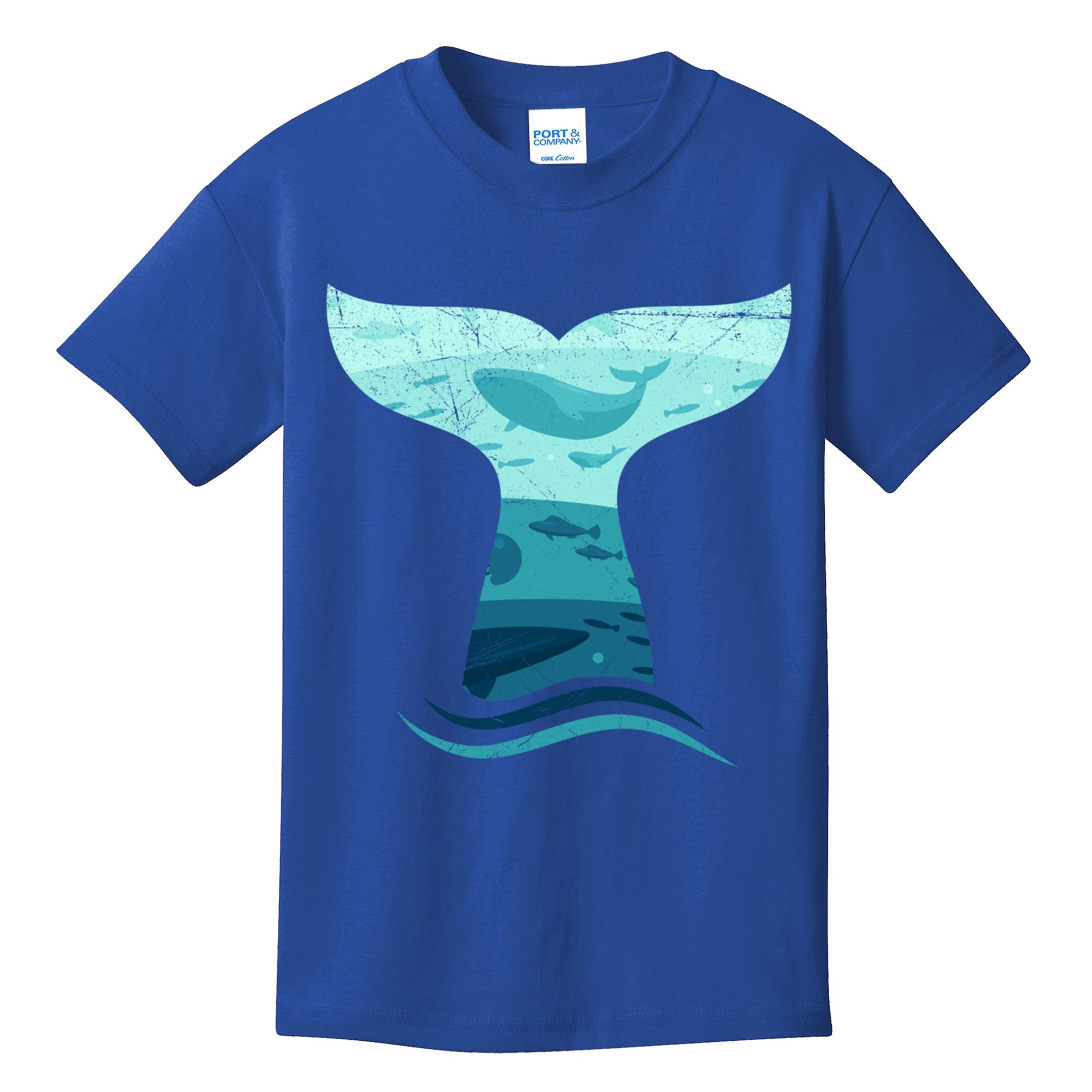 Whale Tail In Waves Orca Ocean Cute Gift Kids T-Shirt