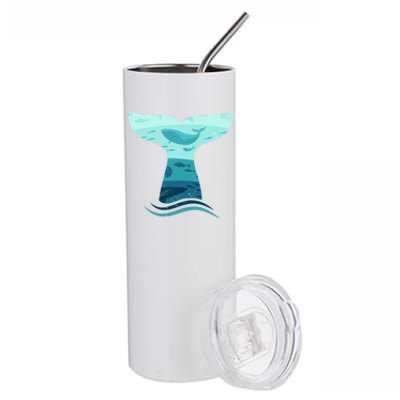 Whale Tail In Waves Orca Ocean Cute Gift Stainless Steel Tumbler