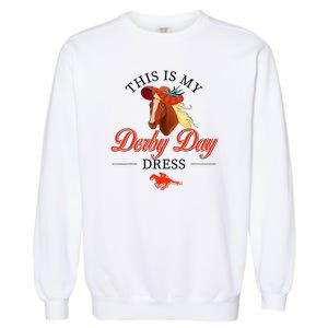 Womens This Is My Derby Day Horseshoe Kentucky For Women Garment-Dyed Sweatshirt