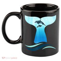 Whale Tail In Waves Orcas Underwater Ocean 11oz C Handle Ceramic Mug