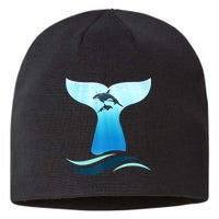Whale Tail In Waves Orcas Underwater Ocean Sustainable Beanie