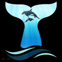 Whale Tail In Waves Orcas Underwater Ocean Poster
