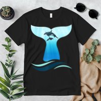 Whale Tail In Waves Orcas Underwater Ocean Premium T-Shirt