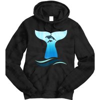 Whale Tail In Waves Orcas Underwater Ocean Tie Dye Hoodie