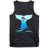 Whale Tail In Waves Orcas Underwater Ocean Tank Top