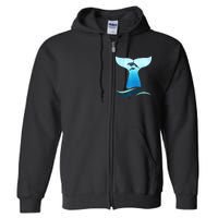 Whale Tail In Waves Orcas Underwater Ocean Full Zip Hoodie