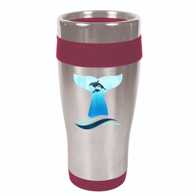 Whale Tail In Waves Orcas Underwater Ocean 16oz Travel Tumbler