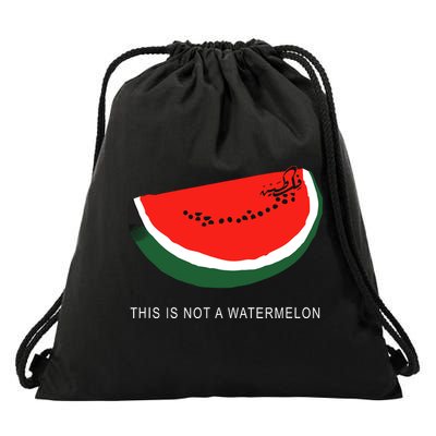 Watermelon This Is Not A Watermelon Palestine Collection Drawstring Bag