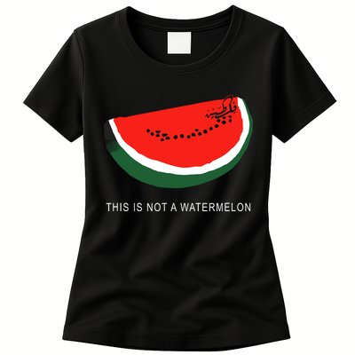 Watermelon This Is Not A Watermelon Palestine Collection Womens T-Shirt
