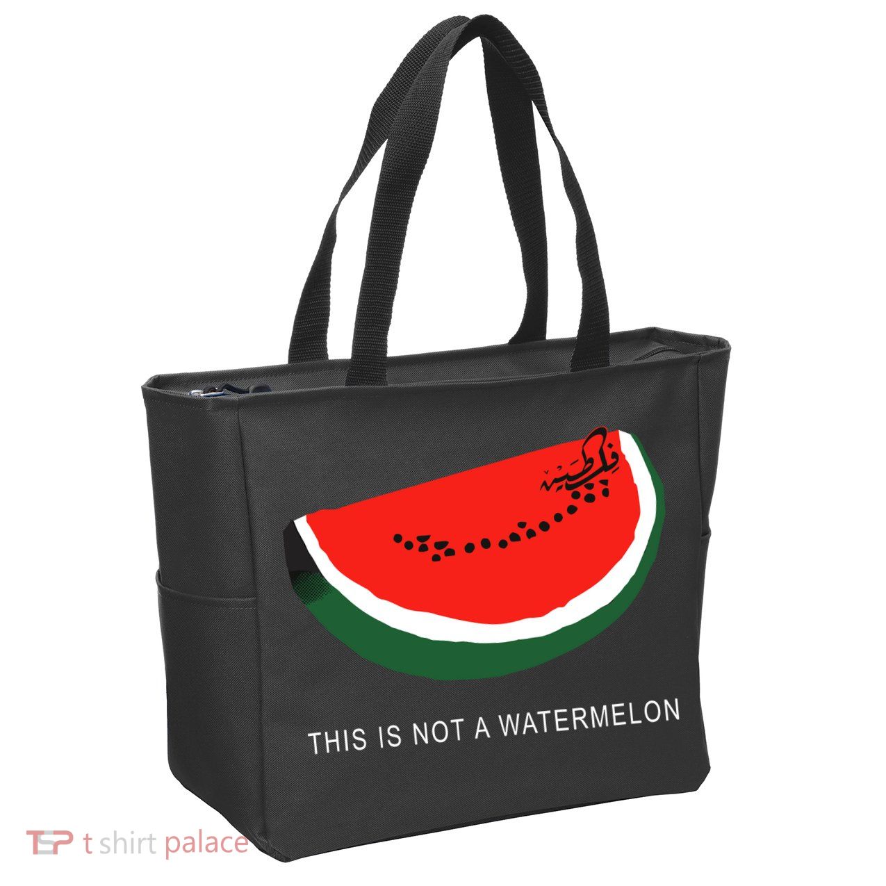 Watermelon This Is Not A Watermelon Palestine Collection Zip Tote Bag