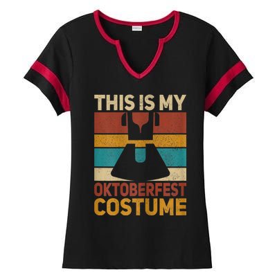 Womens This Is My Oktoberfest Costume Women German Dirndl Outfit Ladies Halftime Notch Neck Tee