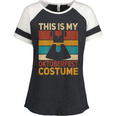 Womens This Is My Oktoberfest Costume Women German Dirndl Outfit Enza Ladies Jersey Colorblock Tee