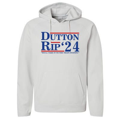 Dutton Rip 2024 We’ll Take It To The Train Station DuttonRip 2024 Performance Fleece Hoodie