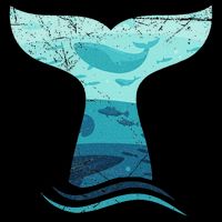 Whale Tail In Waves Orca Ocean Button