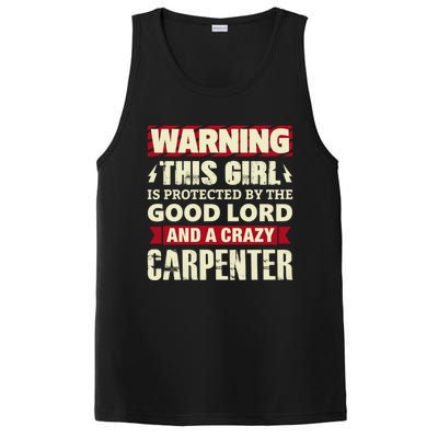 Warning This Is Protected By Carpenter Friend Wife Gift PosiCharge Competitor Tank