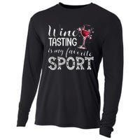 Wine Tasting Is My Favorite Sport Cooling Performance Long Sleeve Crew