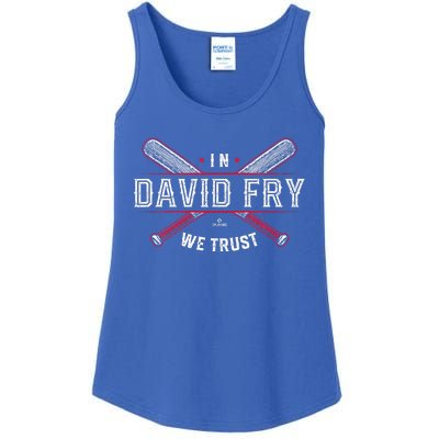 We Trust In David Fry Cleveland Baseball Ladies Essential Tank